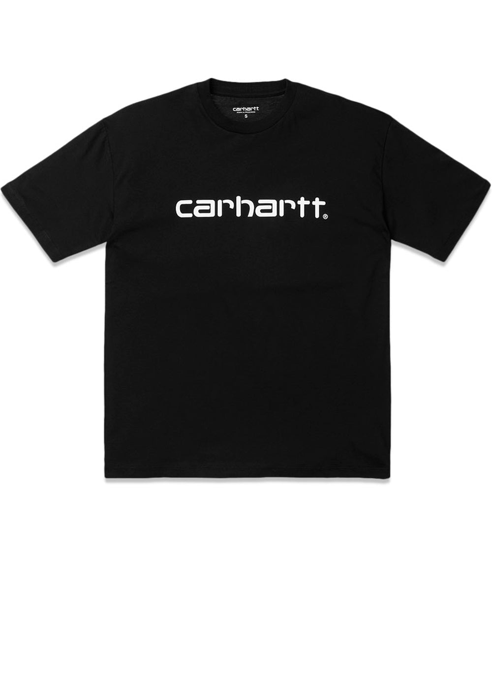 Carhartt WIP's W' S/S Script T-Shirt - Black / White. Køb t-shirts her.