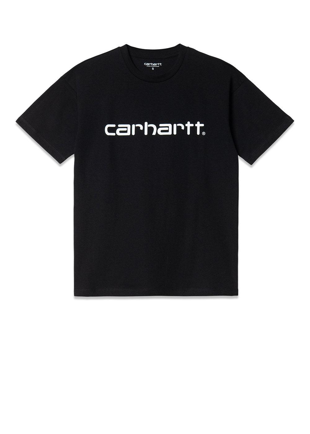 Carhartt WIP's W' S/S Script T-Shirt - Black / White. Køb t-shirts her.