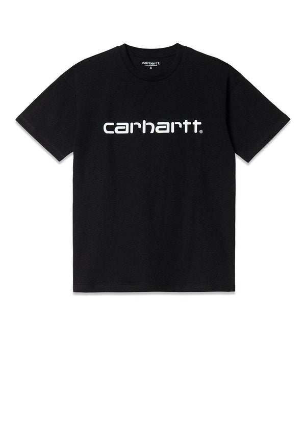 Carhartt WIP's W' S/S Script T-Shirt - Black / White. Køb t-shirts her.