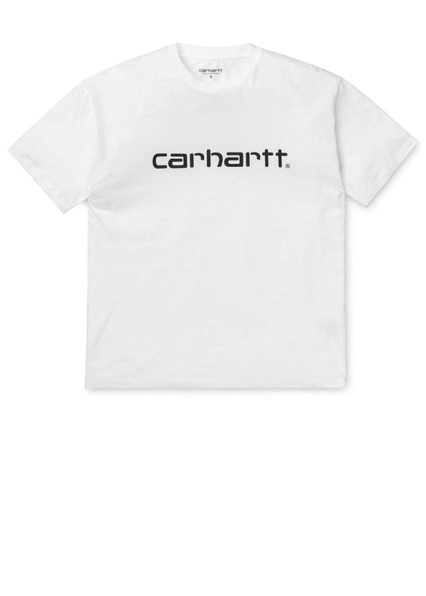 Carhartt WIP's W' S/S Script T-Shirt - White / Black. Køb t-shirts her.