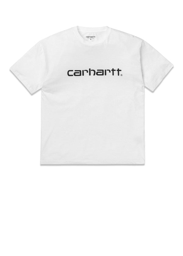 Carhartt WIP's W' S/S Script T-Shirt - White / Black. Køb t-shirts her.