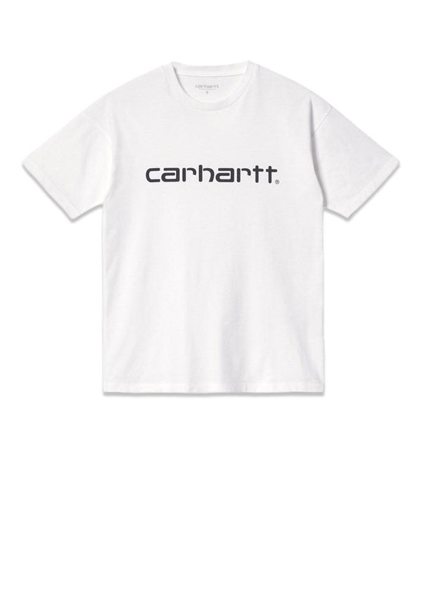 Carhartt WIP's W' S/S Script T-Shirt - White / Black. Køb t-shirts her.