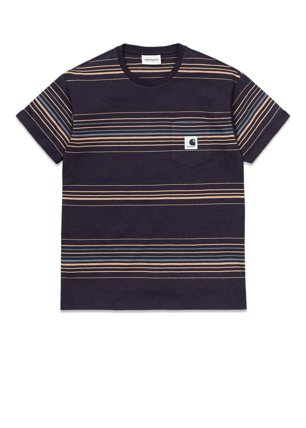Carhartt WIP's W' S/S Tori Pocket T-Shirt - Tori Stripe, Black. Køb t-shirts her.