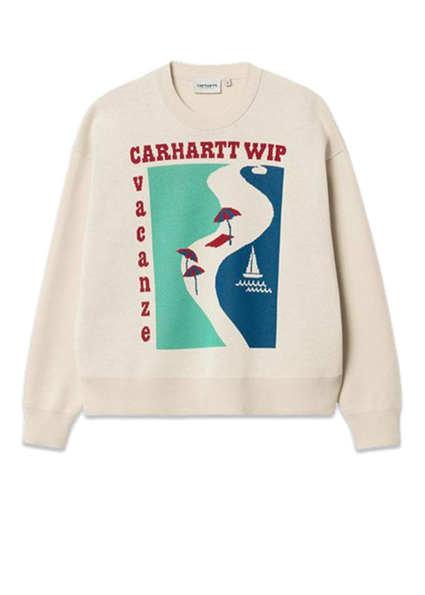 Carhartt WIP's W' Vacanze Sweater - Natural. Køb strik her.