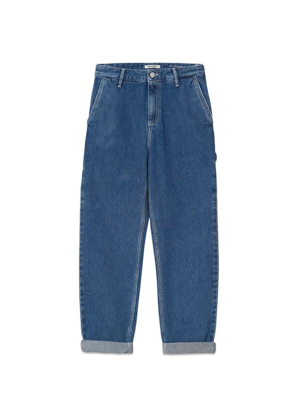 Carhartt WIP's W' pierce pant - Cotton Blue Stone Washed. Køb jeans her.