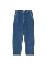 Carhartt WIP's W' pierce pant - Cotton Blue Stone Washed. Køb jeans her.