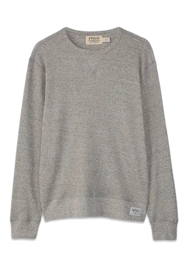 Ralph Laurens Waffle Long Sleeve - Grey. Køb t-shirts her.