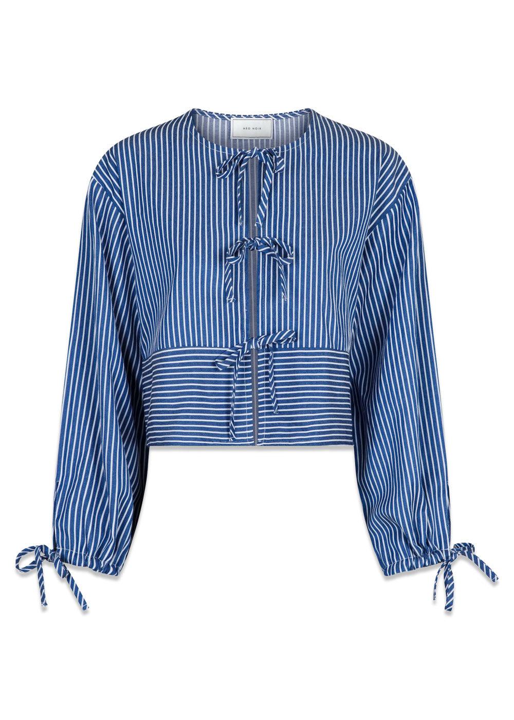 Neo Noirs Wanda Stripe Shirt - Blue. Køb blouses her.