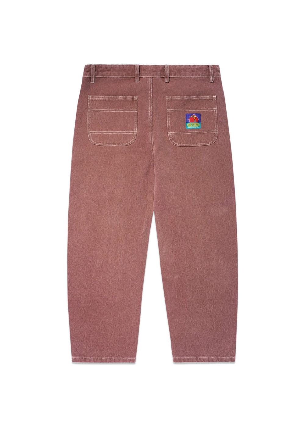 Washed Canvas Double Knee Pants - Brick