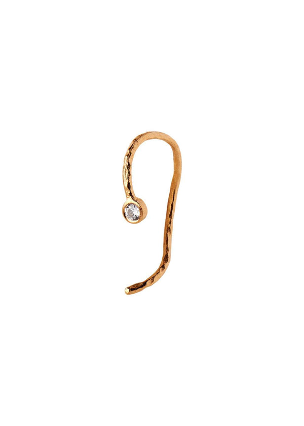 Stine A's Wavy One Dot Open Creol Gold w - Gold. Køb øreringe her.