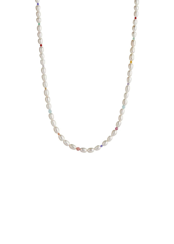 Stine A's White Pearls and Candy Stones - Gold. Køb halskæder her.