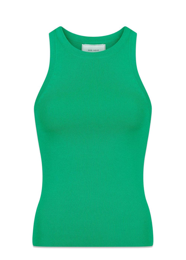 Neo Noirs Willy Knitted Top - Green. Køb strik her.