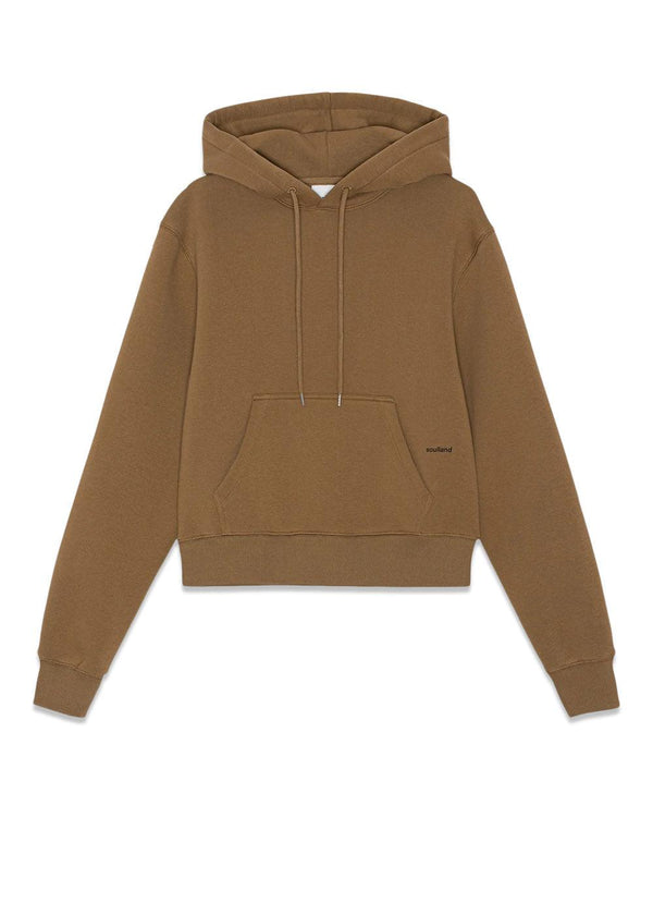 Soullands Wilme hoodie - Dark Camel. Køb sweatshirts her.