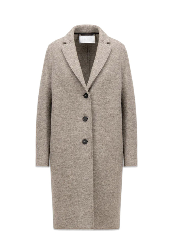 Harris Wharf Londons Women overcoat pressed wool - Natural Casha. Køb frakker her.