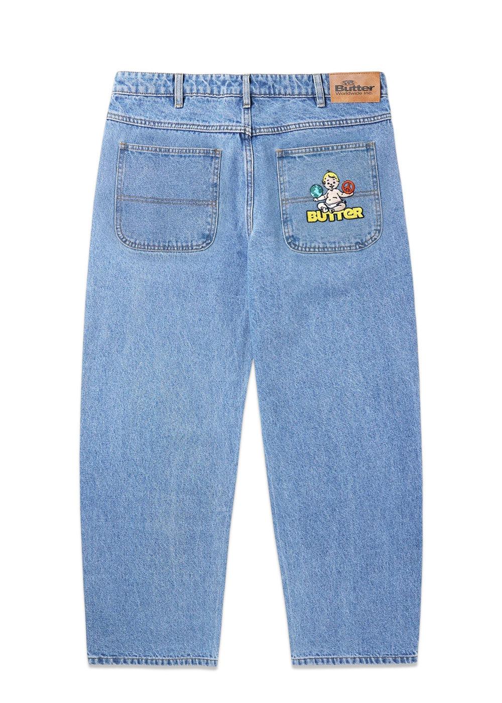 World Peace Denim Jeans - Washed Indigo-Jeans-Butter Goods-Butler Loftet