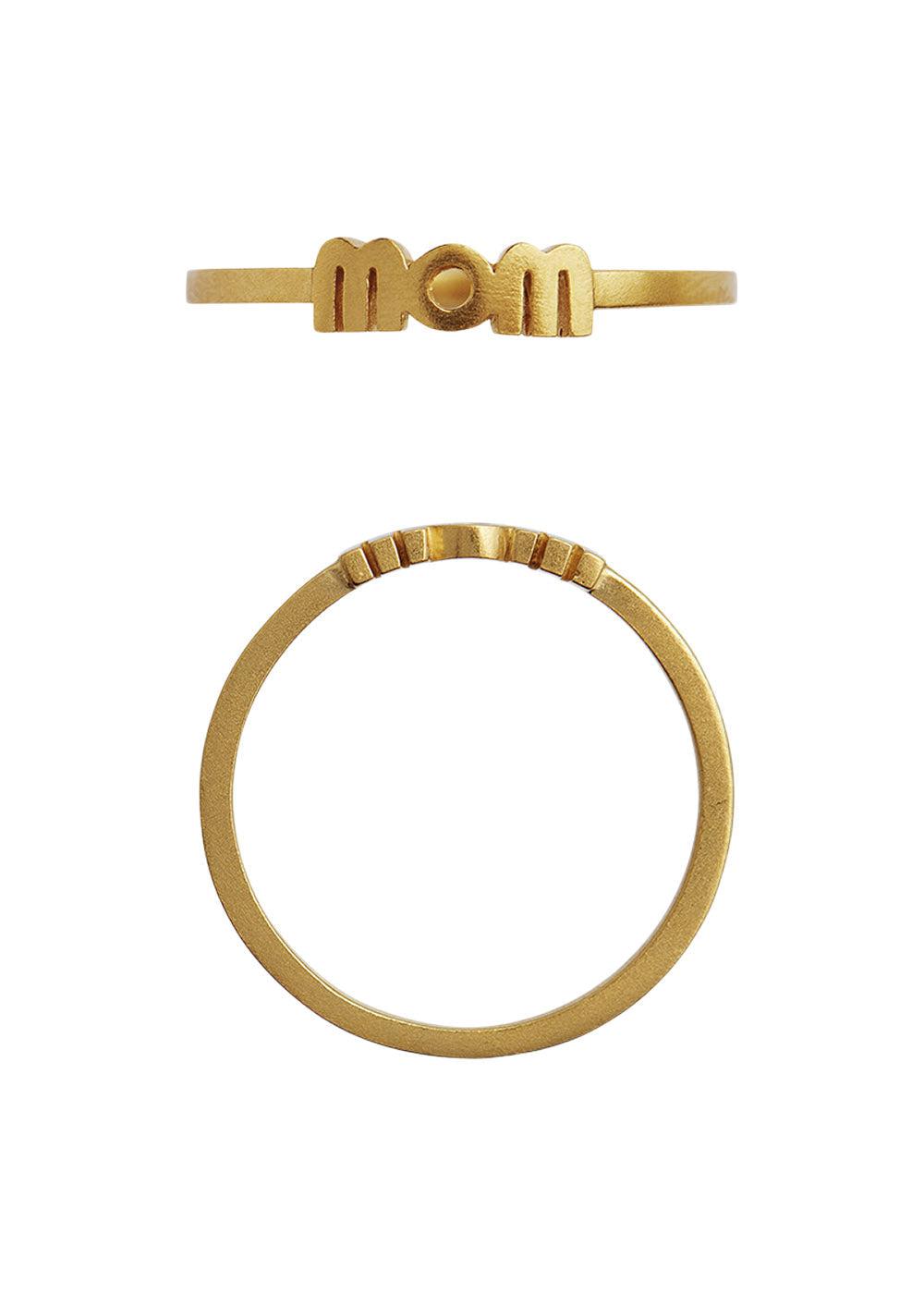 Stine A's Wow Mom Ring Gold-52 - Gold. Køb ringe her.
