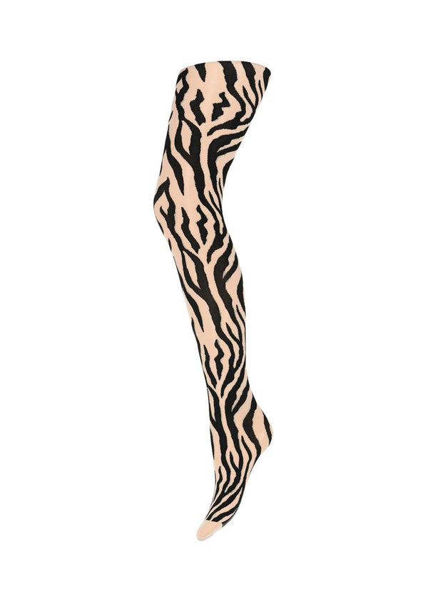 MP Denmarks Zebra Pantyhose - Ginger Root. Køb socks/stockings her.