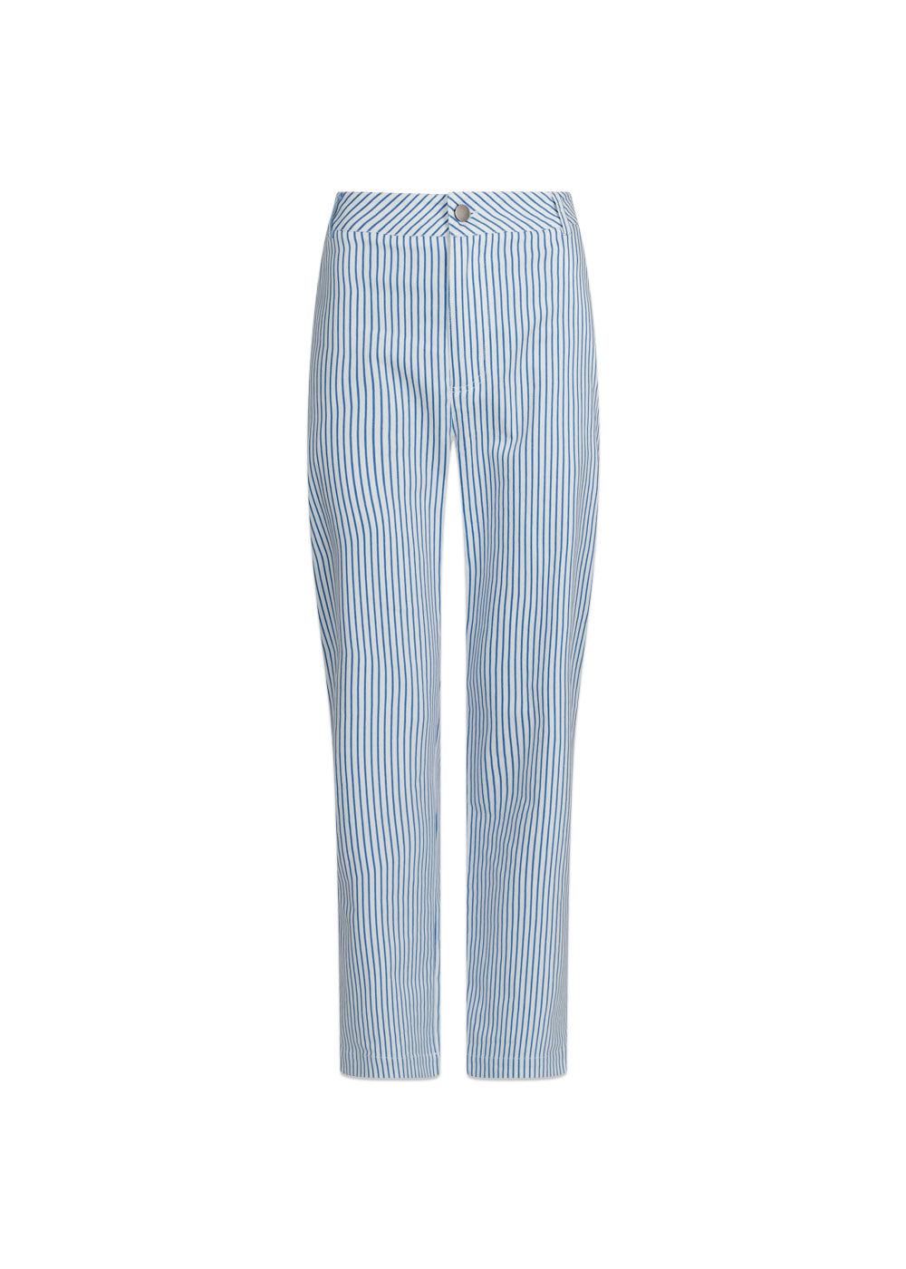 Neo Noirs Zuzan Big Stripe pants - Light Blue. Køb bukser her.