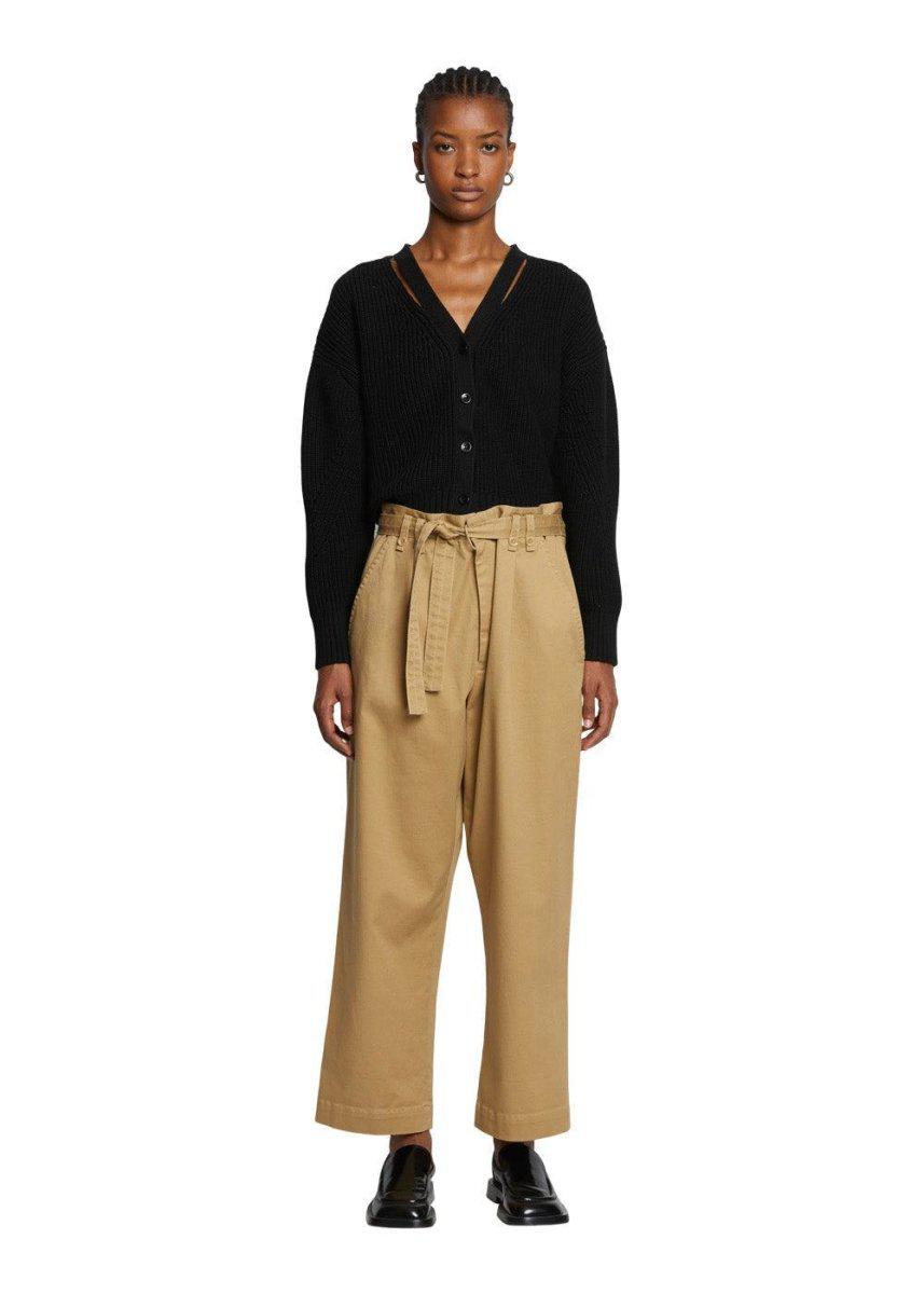 cotton twill belted pants - Khaki Pants842_WL2226121_KHAKI_XXS888209463433- Butler Loftet