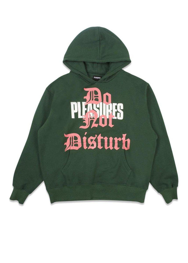 Pleasures' do not disturb hoodie - Forest Green. Køb hoodies her.