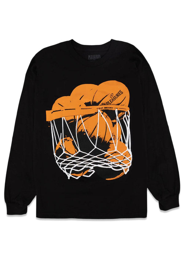 Pleasures' hoops long sleeve - Black. Køb t-shirts her.