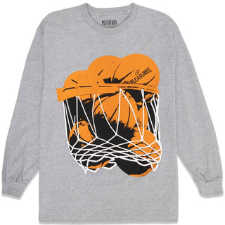 Pleasures' hoops long sleeve - Heather Grey. Køb t-shirts her.