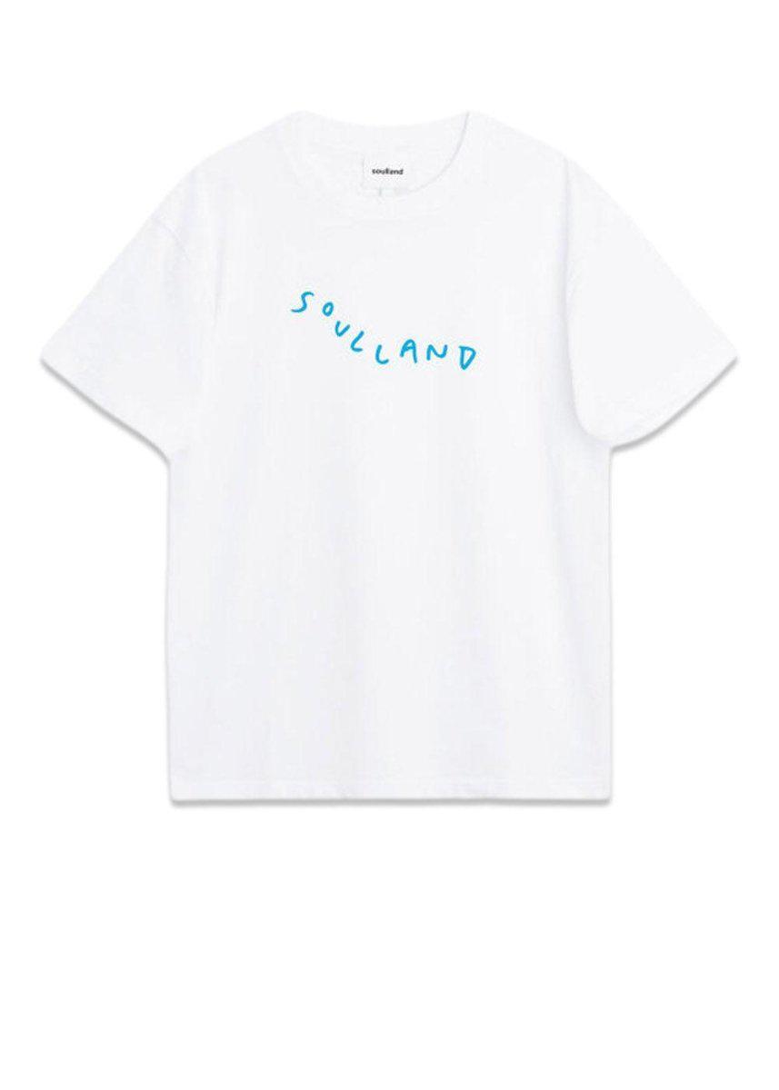 Soullands marker logo t-shirt - White. Køb t-shirts her.