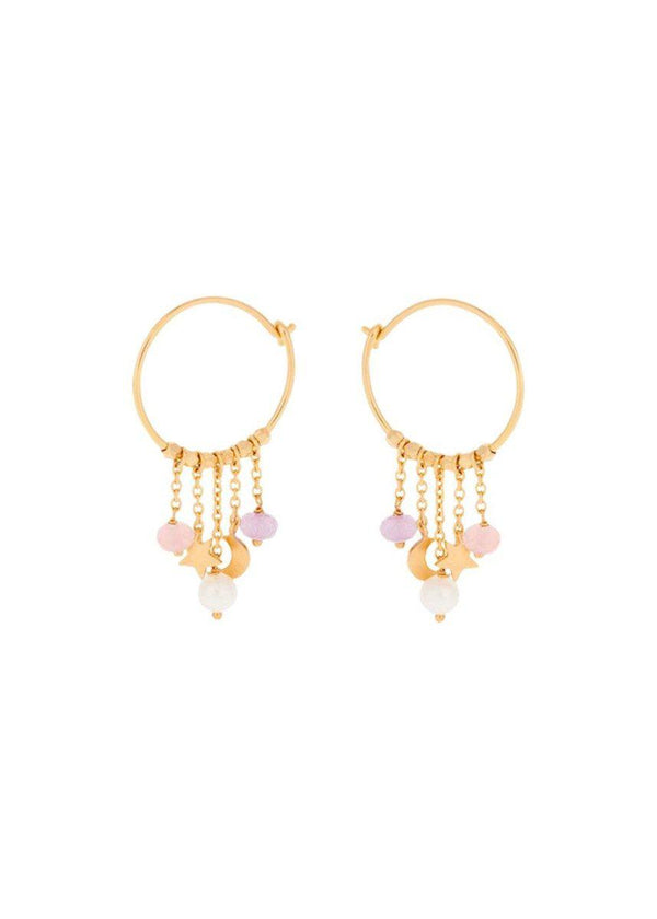 Pernille Corydons pastel dream hoops - Guld. Køb øreringe her.