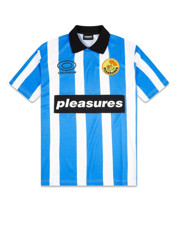 Pleasures' penalty soccer jersey - Blue. Køb t-shirts her.