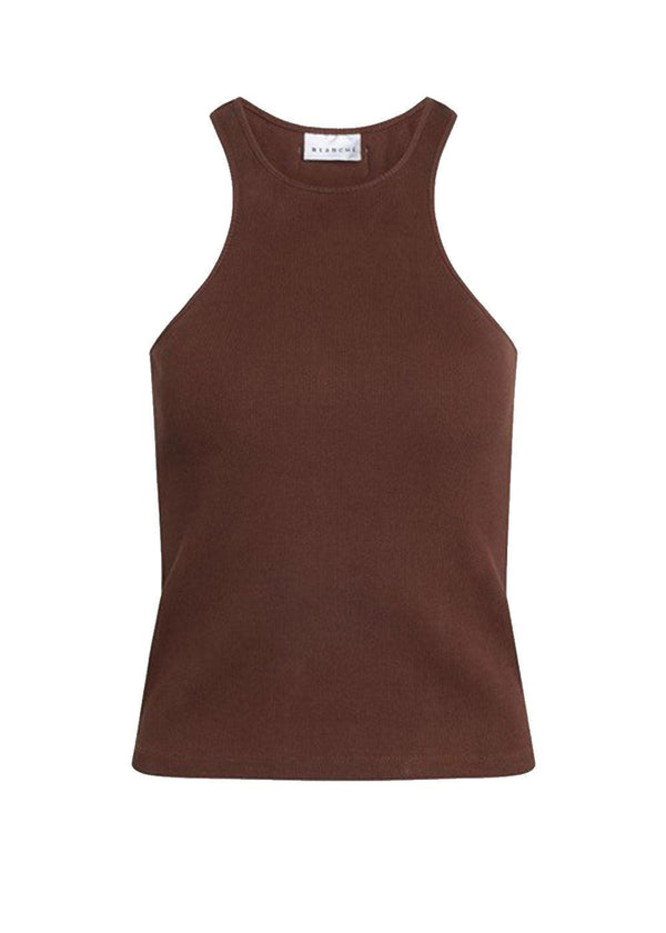 BLANCHE's Rosa Rib Tank - Soil. Køb t-shirts her.