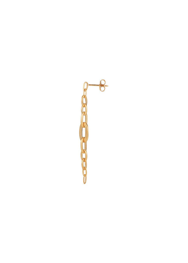 Jane Kønigs Row Chain Earring - Gold. Køb øreringe her.