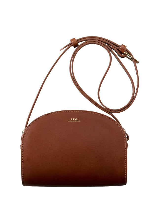 A.P.C's Sac demi-lune mini - Brown. Køb skuldertasker her.