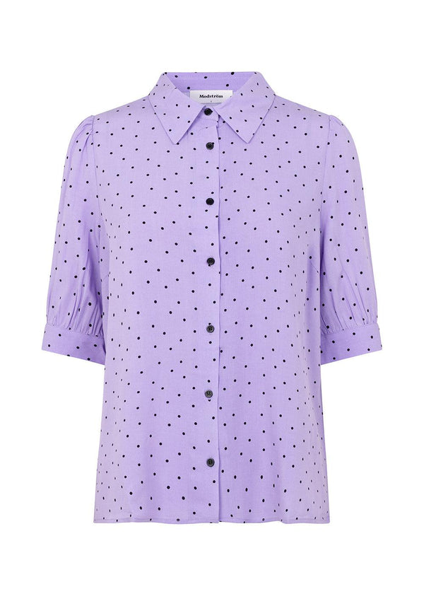 Modströms Talle print shirt - Lavender Polka. Køb blouses her.