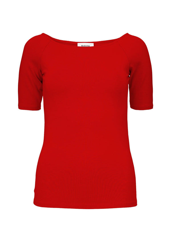 Modströms Tansy top - Fire Red. Køb t-shirts her.