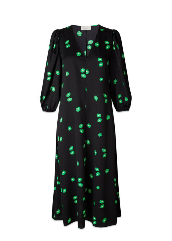 Modströms TappieMD print dress - Green Daisy. Køb kjoler her.