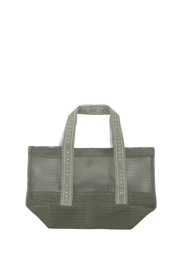 BLANCHE's Tote Logo - Gray Green. Køb bags her.